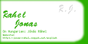 rahel jonas business card