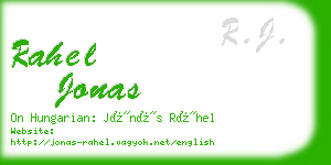 rahel jonas business card